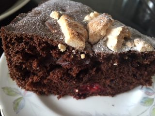 Chocolate and raspberry sponge